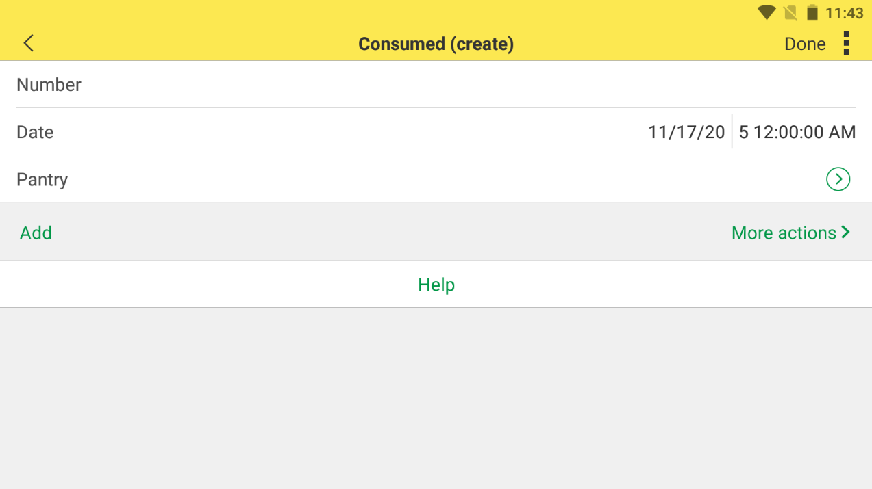 Consumption of items